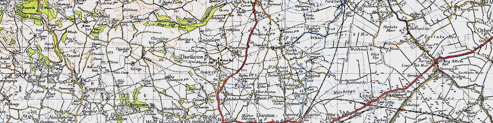 Old map of Shearston in 1946