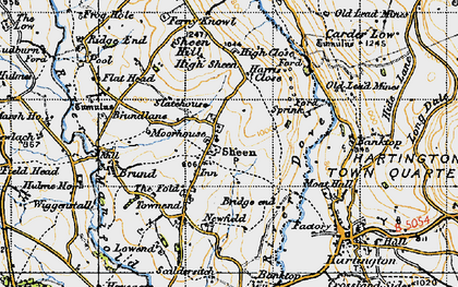 Old map of Sheen in 1947