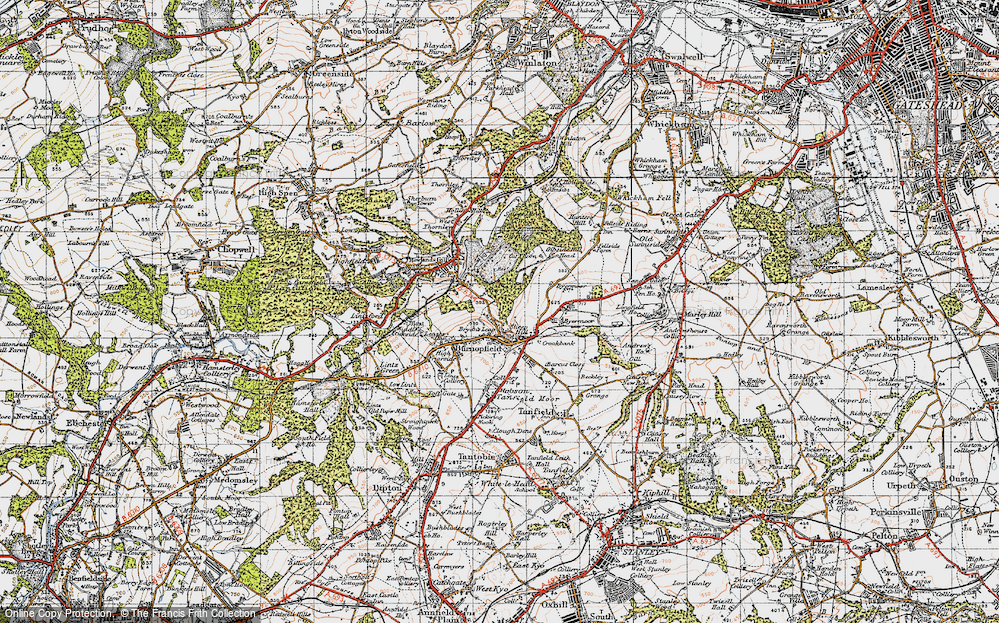 Old Map of Sheep Hill, 1947 in 1947