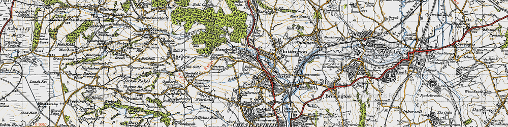 Old map of Sheepbridge in 1947