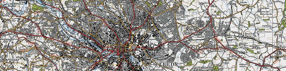 Old map of Sheepscar in 1947