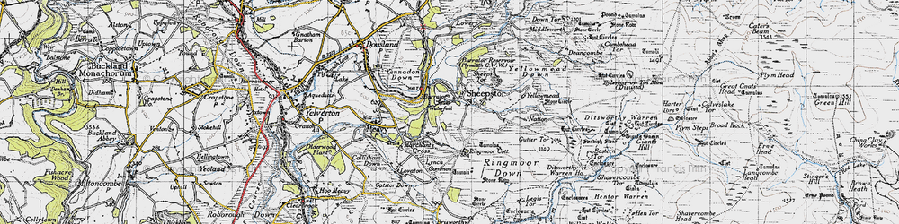 Old map of Yellowmead in 1946