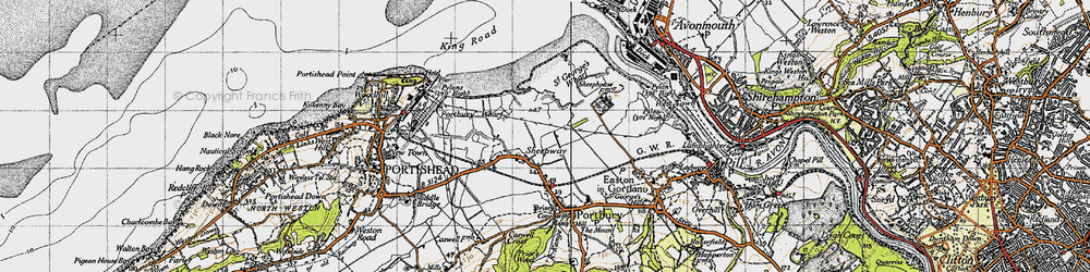 Old map of Sheepway in 1946