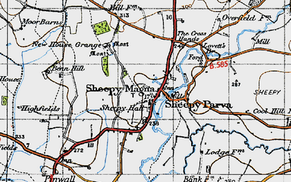 Old map of Sheepy Magna in 1946
