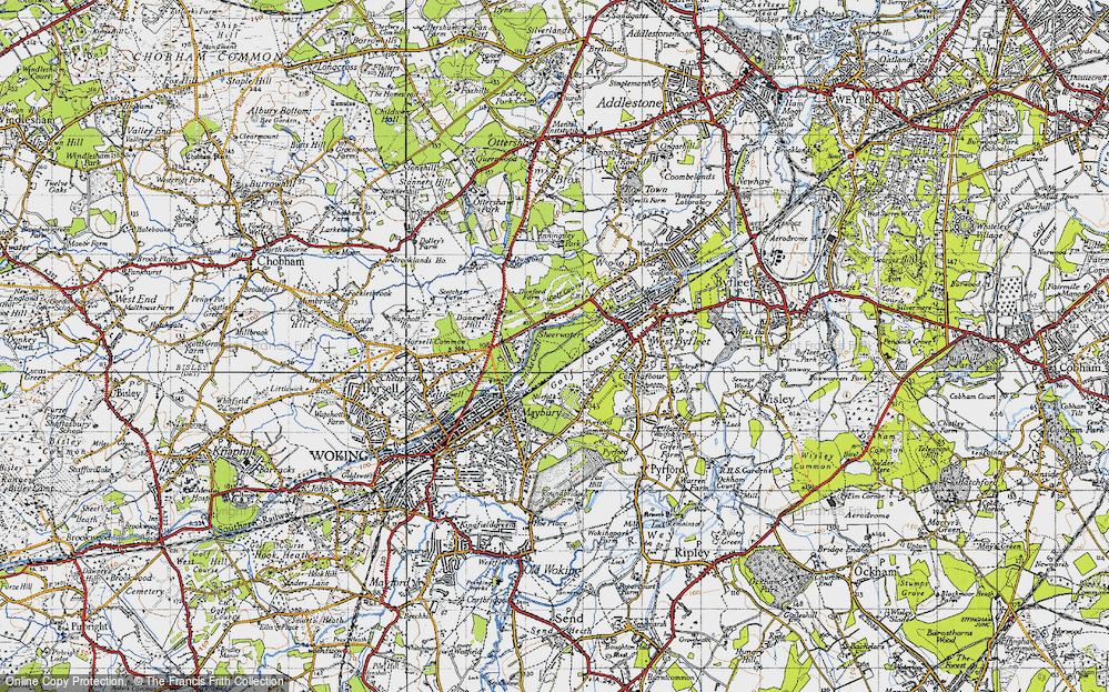 Old Map of Sheerwater, 1940 in 1940