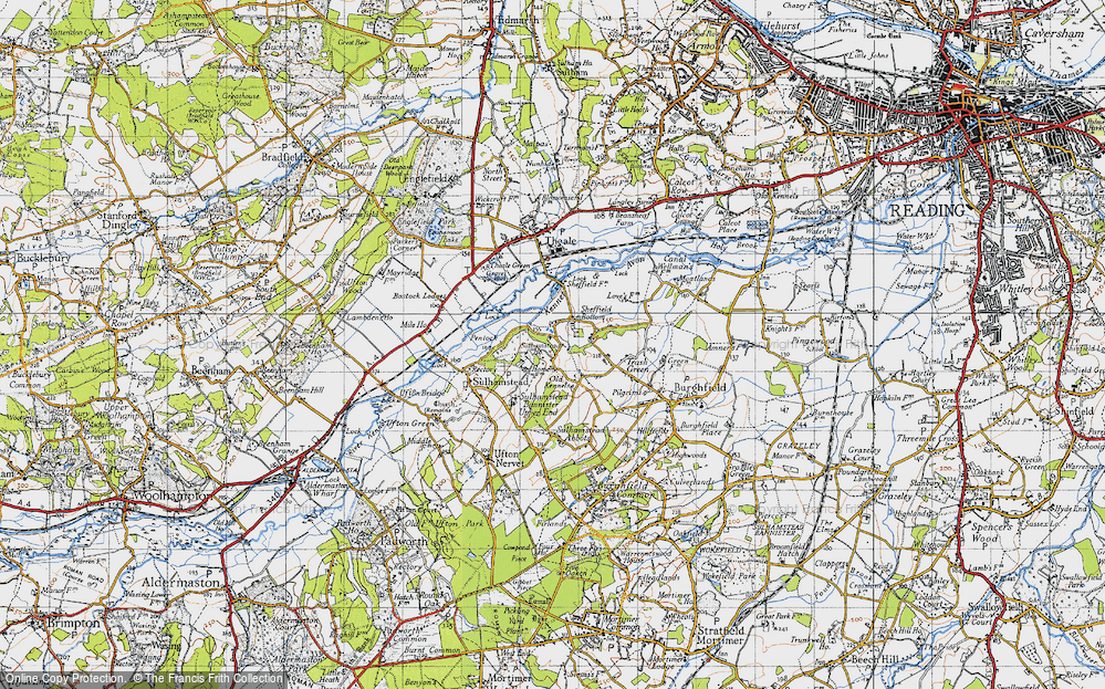Old Map of Sheffield Bottom, 1945 in 1945