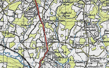 Old map of Wilmshurst in 1940