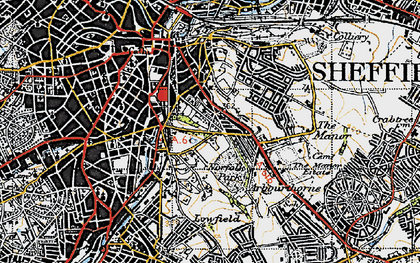 Old map of Sheffield Park in 1947
