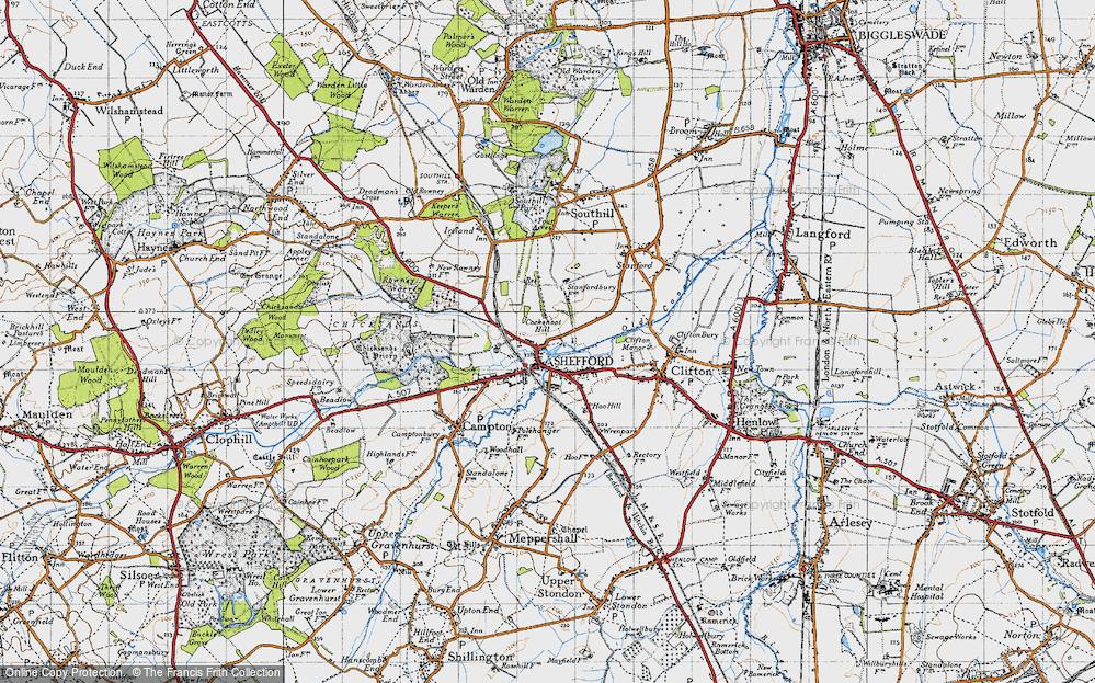 Old Map of Shefford, 1946 in 1946