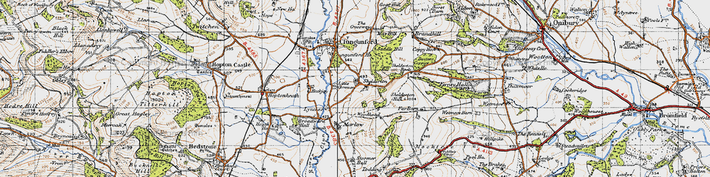 Old map of Woodhead in 1947