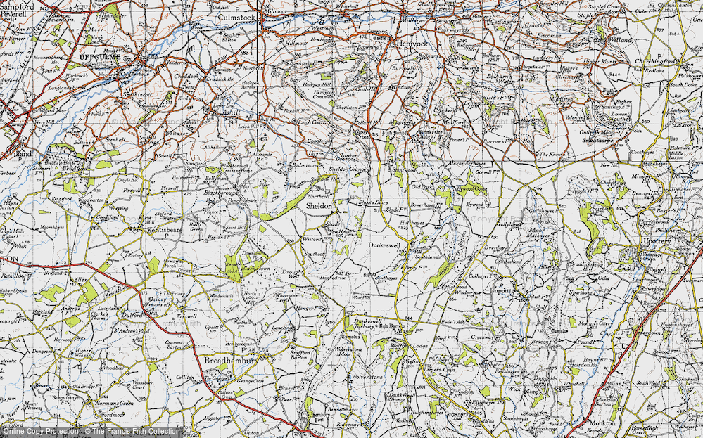 Old Map of Sheldon, 1946 in 1946