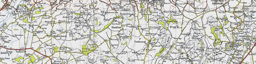 Old map of Sheldon in 1946