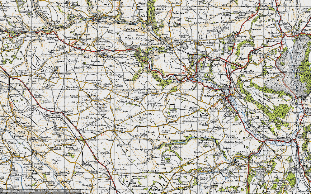 Old Map of Sheldon, 1947 in 1947