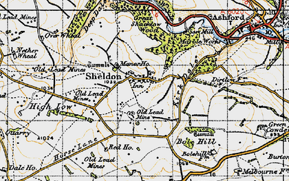 Old map of Sheldon in 1947