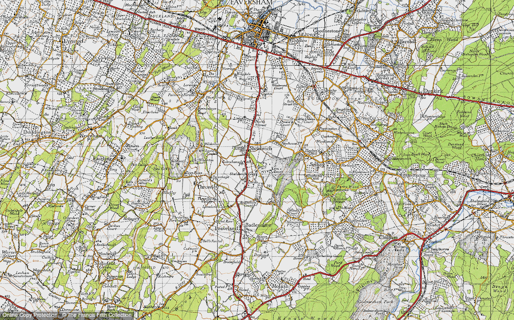 Old Map of Sheldwich, 1946 in 1946