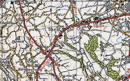 Old map of Shelf in 1947