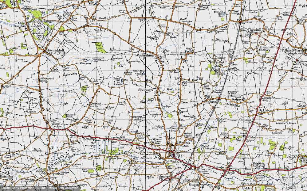 Old Map of Shelfanger, 1946 in 1946