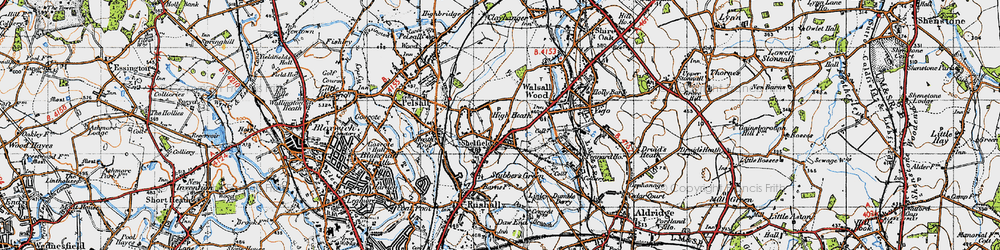 Old map of Shelfield in 1946