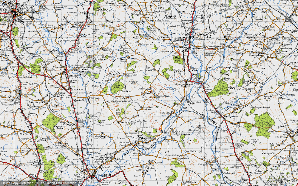 Old Map of Shelfield, 1947 in 1947