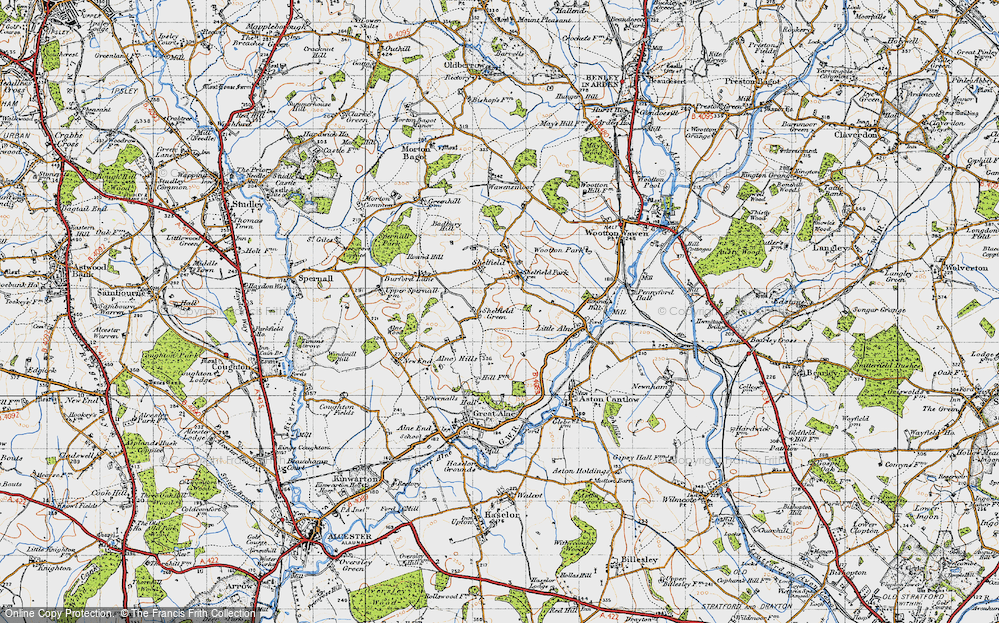 Old Map of Shelfield Green, 1947 in 1947