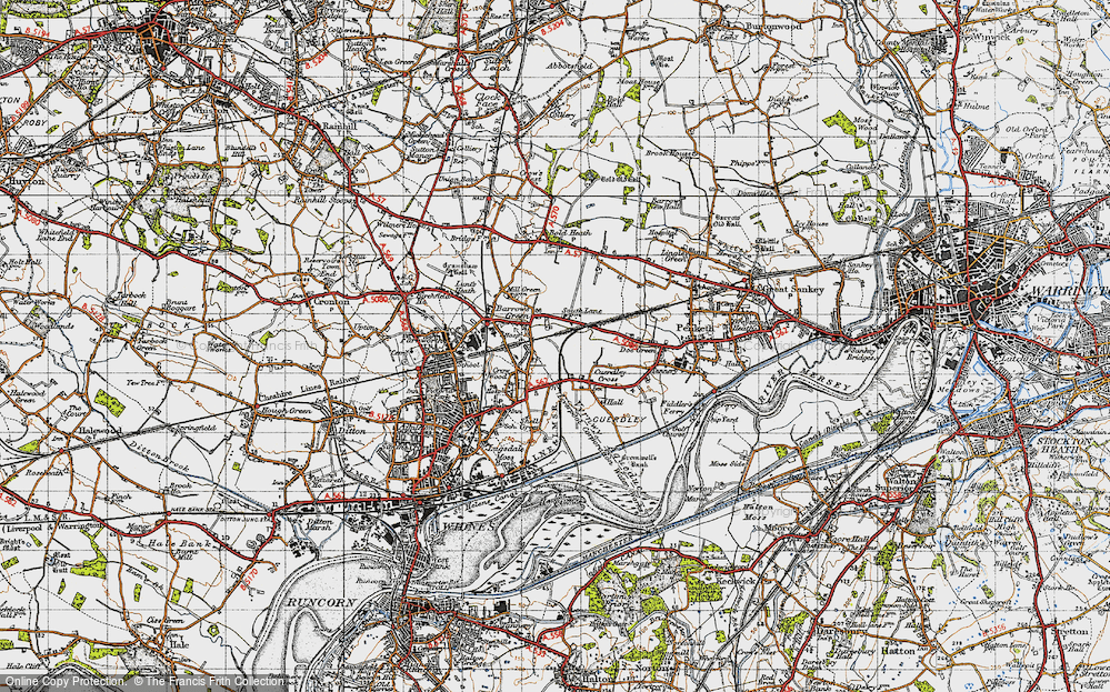 Old Map of Shell Green, 1947 in 1947