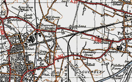 Old map of Shell Green in 1947