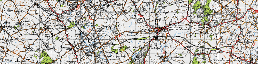 Old map of Shellbrook in 1946