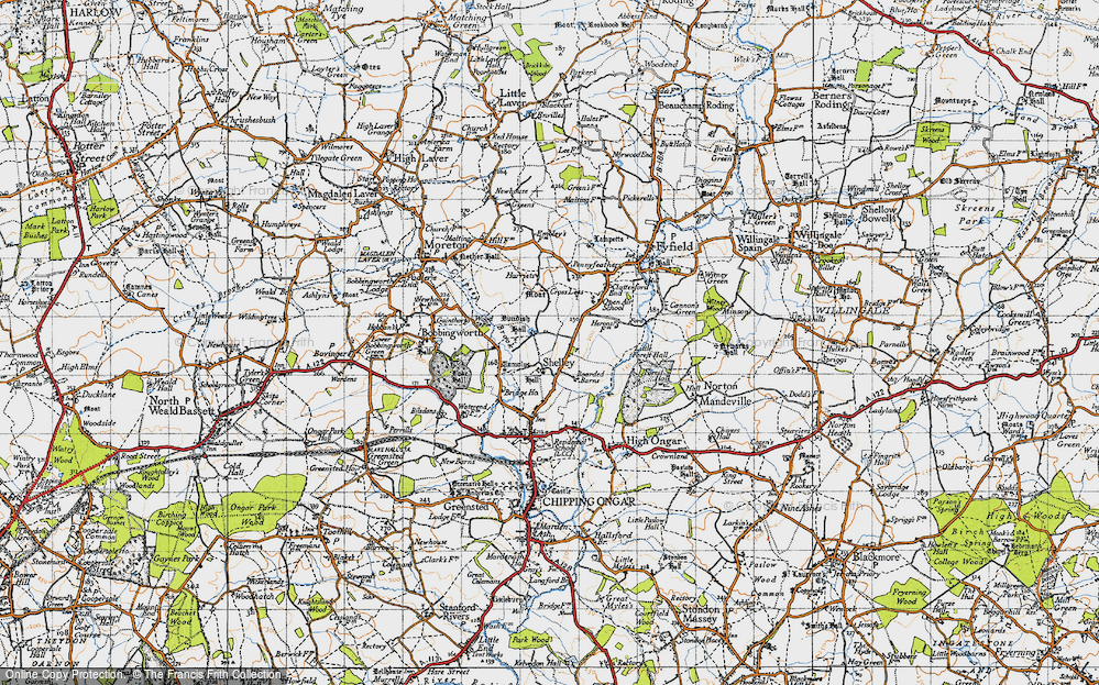 Old Map of Shelley, 1946 in 1946