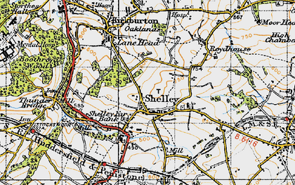 Old map of Shelley in 1947