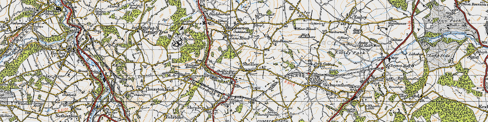 Old map of Shelley in 1947