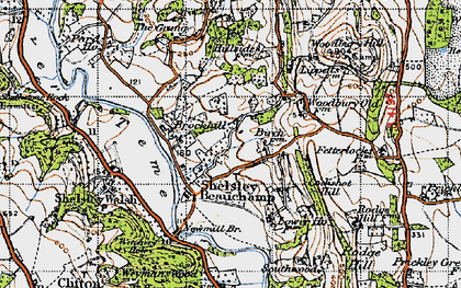 Old map of Birche, The in 1947