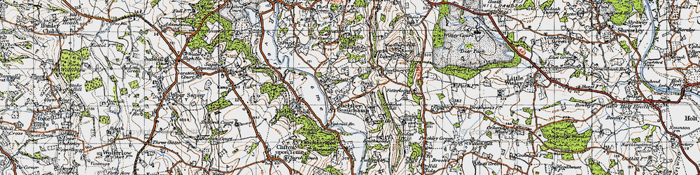 Old map of Shelsley Beauchamp in 1947