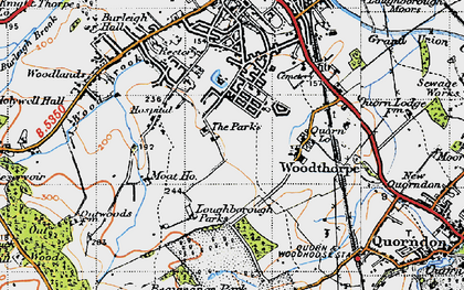 Old map of Shelthorpe in 1946