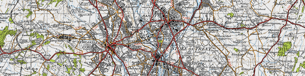 Old map of Shelton in 1946