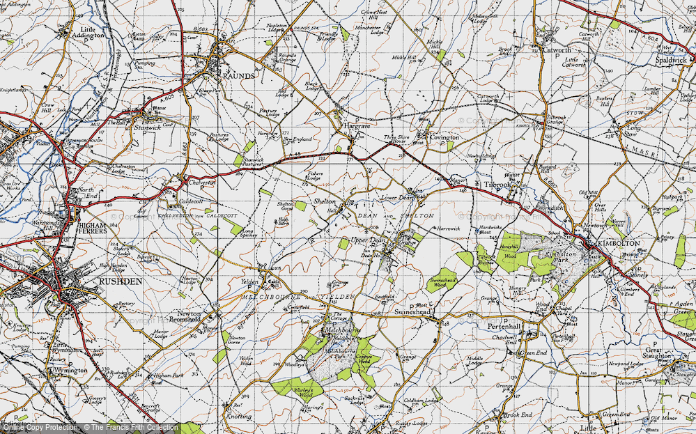 Old Map of Shelton, 1946 in 1946