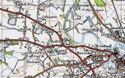 Old map of Berwick Ho in 1947