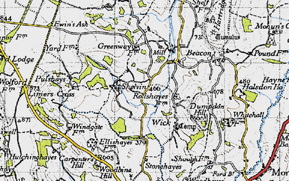 Old map of Shelvin in 1946