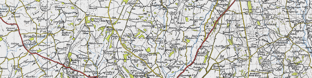 Old map of Shelvin in 1946