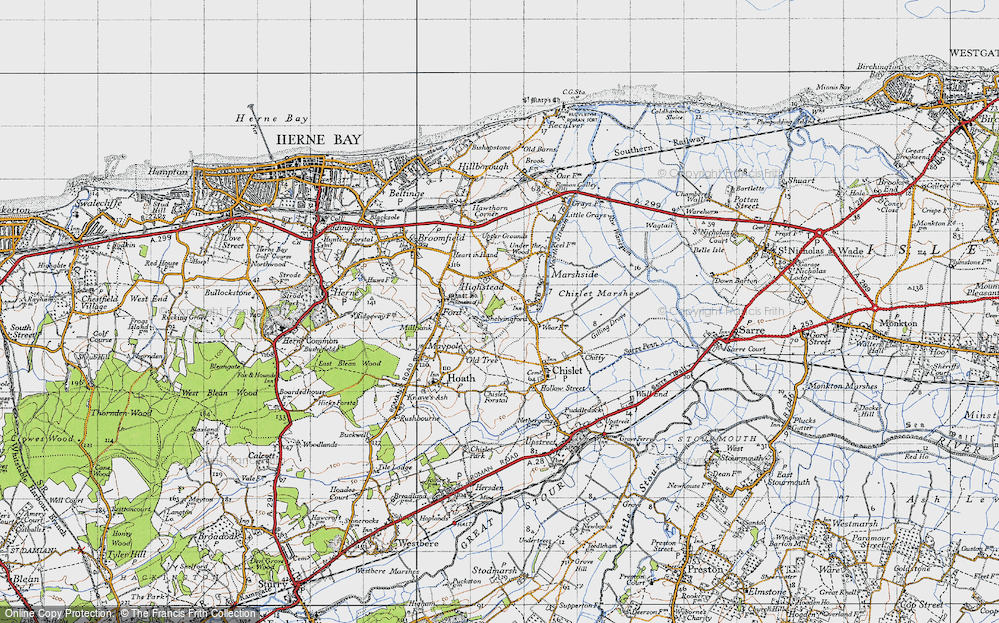 Old Map of Shelvingford, 1947 in 1947