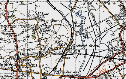 Old map of Burcott, The in 1947