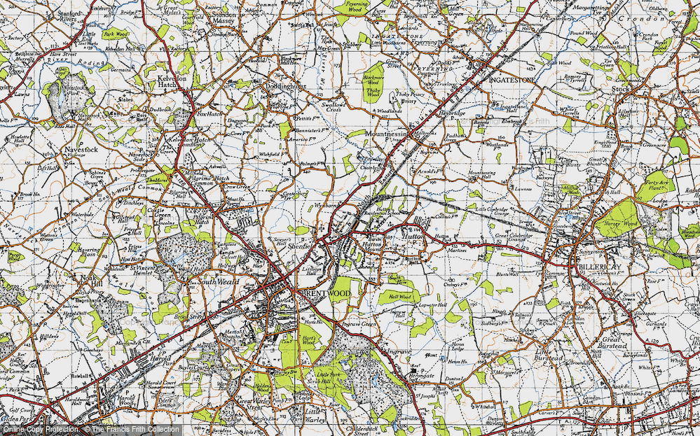 Old Map of Shenfield, 1946 in 1946