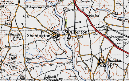 Old map of Shenington in 1946