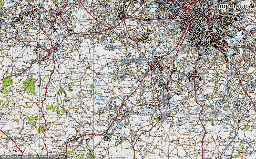 Old Map of Shenley Fields, 1947 in 1947
