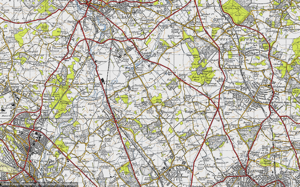 Old Map of Shenleybury, 1946 in 1946