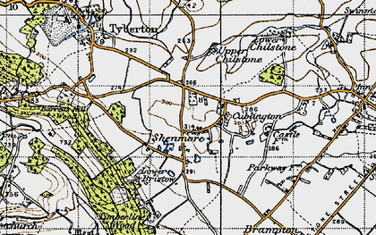 Old map of Shenmore in 1947