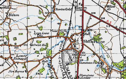 Old map of Shenstone in 1946