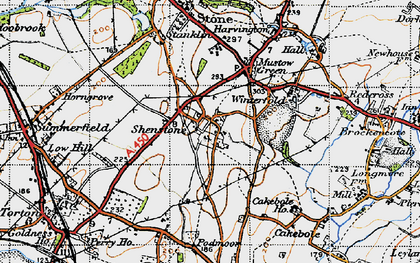 Old map of Shenstone in 1947