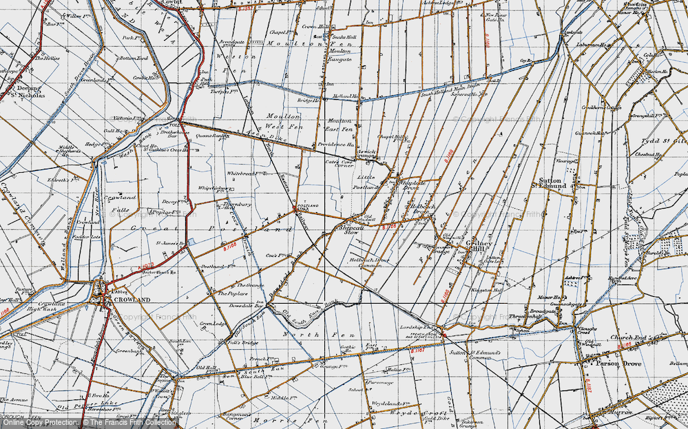 Old Map of Shepeau Stow, 1946 in 1946