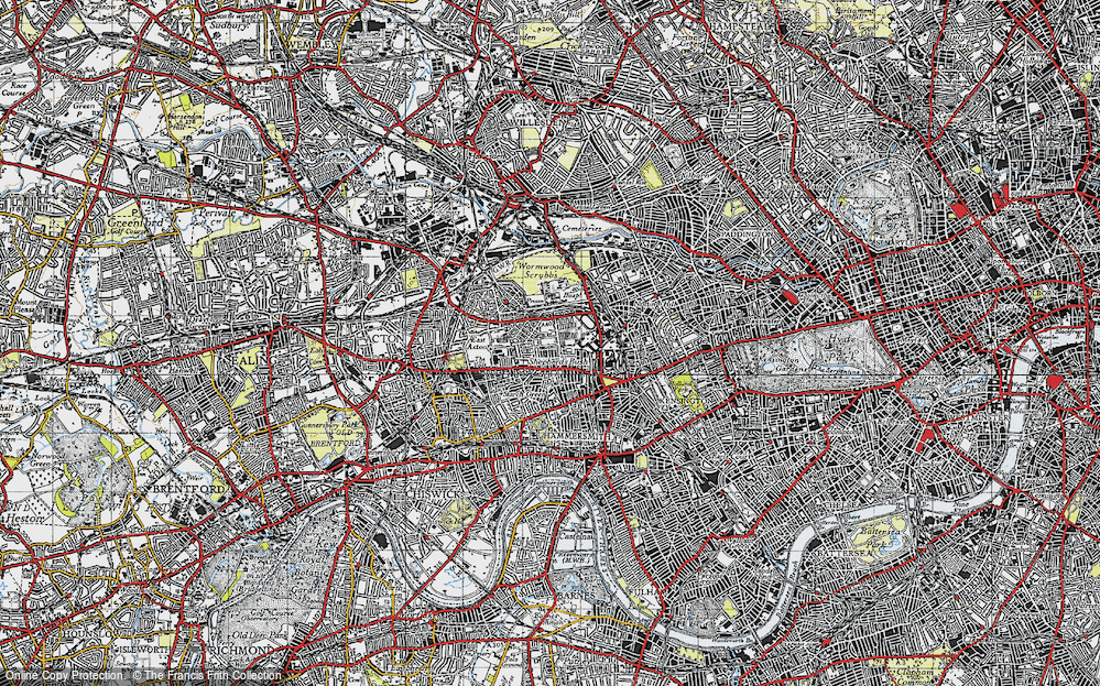 Old Map of Shepherd's Bush, 1945 in 1945