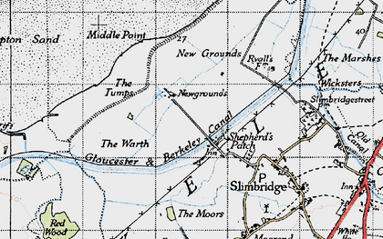 Old map of Wildfowl Trust, The in 1946